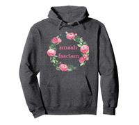 Smash Fascism Retro Floral Anti Fascist Revolution Political Pullover Hoodie