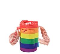 Smash Insulated Water Bottle Bag with Shoulder Strap and Front Pocket, Rainbow