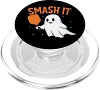 Smash It Ghost Playing Pickleball halloween PopSockets PopGrip for MagSafe