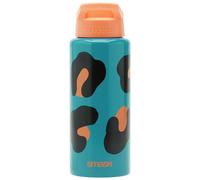 Smash Leopard Print Teal Orange Sipper Water Bottle-1litre