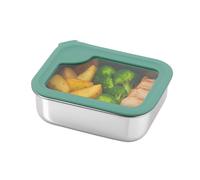 Smash Plastic-Free Stainless Steel Lunch Box with Glass Lid - Microwave Safe, Leak Proof, Durable Silicone Edge - Good Design Award Winner 2025
