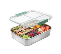 Smash Stainless Steel Bento Lunch Box, 5 Compartments, Sage, 1400ml (40039)