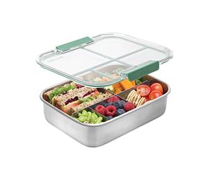 Smash Stainless Steel Bento Lunch Box, 5 Compartments, Sage, 1400ml (40039)