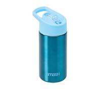 Smash Stainless Steel Drink Bottle with Flip Top Lid and Straw - Bubble Blue 500ml