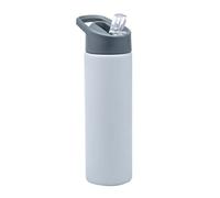 Smash Stainless Steel Drink Bottle with Sipper Lid with Straw, Grey, 750ml