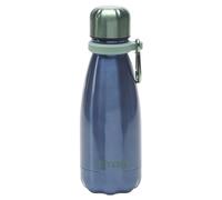 Smash Stainless Steel Single Wall 400ml Water Bottle with Carabiner, Blue/Green