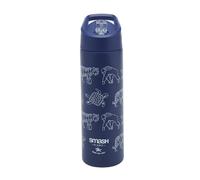 Smash Stainless Steel Water Bottle with Flip Top Lid and Straw - Planet Navy 750ml