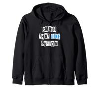 Smash That Like Button Social Media Zip Hoodie