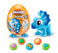 Smashers Junior Dino Dig Small Egg, Triceratops, by ZURU 12+ Surprises, Dinosaur Preschool Toys, Build Construct Sensory Play 18 months - 3 years (Triceratops)