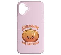 Smashin' The Bad Vibes Pumpkin Kawaii Cute Funny Case for iPhone 16 Plus