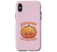 Smashin' The Bad Vibes Pumpkin Kawaii Cute Funny Case for iPhone X/XS