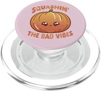 Smashin' The Bad Vibes Pumpkin Kawaii Cute Funny PopSockets PopGrip for MagSafe