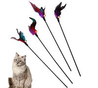 smashing Cat Stick Toy,Colorful Cat Toys Toy with Bell Refills - Interactive Cat Toy Cat Wand Toy & Natural Cat Teaser Toys Cat Fishing for Indoor Cats