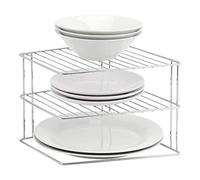 SmashingDealsDirect® 3 Tier Chrome Corner Kitchen Plate Rack Tidy Cupboard Shelf Insert Organiser New
