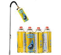 SmashingDealsDirect Butane Gas Blowtorch Weed Burner Killer Garden Outdoor Moss Fungus Piezo Ignition (Weed Wand + 4 Canisters)