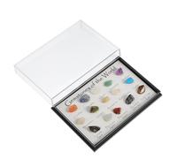SMASOLO 1 Box Natural Crystal Mineral Specimen Collection Varieties Rough Ores Teaching Samples for Geology Science Home Decor Office Display and Meditation Chakra Balancing