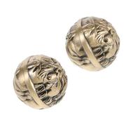 SMASOLO 1 Pair 38Mm Embossed Brass Baoding Balls for Hand Strengthening Exercise and Massage, Chinese Therapy Hand Balls for Wrist Fitness and Rehabilitation Training