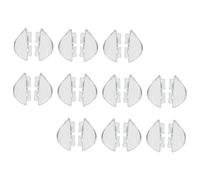 SMASOLO 10 Pairs Silicone Nose Pads for Glasses Non-irritating Soft Eyeglass Nose Supports Transparent Push-in Fit for Sunglasses and Optical Frames
