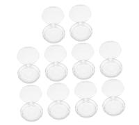 SMASOLO 10 Pcs Eyelash Storage Box Transparent Thickened Plastic Lash Organizer with Diamond Cut Surface Portable Travel Case for Women and Beauty Professionals Protective Lash Holder for