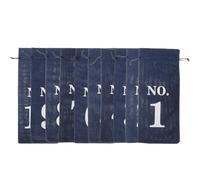 SMASOLO 10 Pcs Natural Jute Drawstring Wine Bottle Bags Navy Blue Reusable Decorative Bags for Birthday Christmas Party