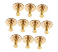 SMASOLO 10 Sets Metal Badge Screw Cap Pin Backs Kit Rust Resistant Badge Fix Screw Accessories for Crafting and Outfit Decoration Easy Attach Detach