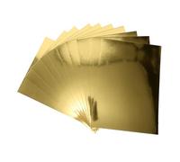 SMASOLO 10 Sheets Metallic Gold Mirror Cardstock Foil Paper for Scrapbooking DIY Crafts Reflective Shiny Cardboard Foil Sheets for Cutting Bending Handmade Projects Crafting Elegant