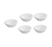 SMASOLO 100 Sheets Disposable Bowl-Shaped Coffee and Tea Filters Thick White Paper Strainers for Kung Fu Tea Loose Leaf Brewing Filter Papers