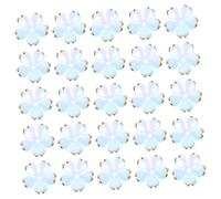 SMASOLO 100pcs Acrylic Cherry Blossom Spacer Beads with Gold Foil Detail Mini Floral Charms for DIY Jewelry Making Bracelets Necklaces Earrings Craft Supplies