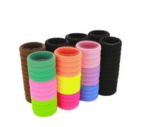 SMASOLO 100pcs Colorful High Elasticity Ponytail Holder Hair Ties for Adults Stretchy Rubber Bands for Braiding Sports No Metal Tugging Mixed Colors