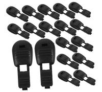 SMASOLO 100pcs Nylon Shoelace Tips Cord End Clips Durable Black Shoe String Tighteners for Sneakers Boots Canvas Heavy Duty Lace Locks Replacement