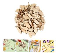 SMASOLO 100Pcs Unfinished Wood Fish Cutouts DIY Craft Paintable Ornaments Natural Smooth Texture Wooden Fish Embellishments for Creative Handicrafts and Rustic Decoration Projects