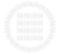SMASOLO 100pcs White Plastic Wig Cap Clips Comb with 7 Teeth Wig Accessory Fittings for Secure Hairpiece Fixing Suitable for Hairdressing and Caps