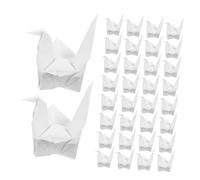 SMASOLO 100pcs White Premade Origami Paper Cranes DIY Folding Crafts for Wedding Birthday Party Shower Decorations Handmade Paper Bird Garland Kit