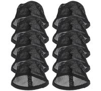 SMASOLO 10pcs Black Mesh Crochet Hair Nets 5-inch Stretchable Wig Caps Non-slip Hair Wraps for Women and Men Sleeping Bonnet Accessories
