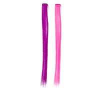SMASOLO 10Pcs Colored Clip In Straight Hair Extensions for Women Lightweight Natural Hair Accessories for Easy to Use Gradient Purple Rose Red Comfortable
