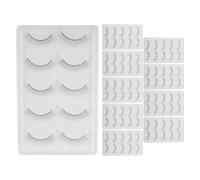 SMASOLO 10pcs Eyelash Extension Training Kit for Beginners Soft Manmade Fiber Strip Lashes Flexible Practice Lash Clusters Multipack for Cosmetology Students