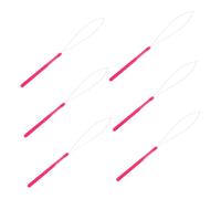 SMASOLO 10pcs Hair Extension Pulling Hook Tools with Anti-slip Plastic Handle Lightweight Loop Needle Threaders for Micro Rings Beads and Tubes Comfortable Grip for Synthetic and Natural