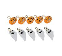 SMASOLO 10pcs Halloween DIY Pendant Pumpkin and Ghost Resin Charms Lightweight Jewelry Making Accessories for Necklaces Earrings Bracelets Crafting