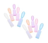SMASOLO 10pcs Nail Dust Brushes with Handle Grip Portable Fingernail Cleaning Scrubbers for Manicure Efficient Nail Powder Dust Removers for Home Salon and Travel Use