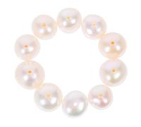 SMASOLO 10pcs Natural Freshwater Pearl Loose Beads with Holes for DIY Jewelry Making Near-Round Spacer Beads for Bracelets Necklaces Genuine Cultured Pearls for Designs and Secure