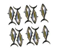 SMASOLO 10pcs Ocean Theme Aluminum Foil Tuna Balloons, Realistic Sea Animal Party Decorations for Fishing Birthday Supplies and Underwater Celebration