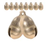 SMASOLO 10pcs Pet Collar Bells Set Number 3 Peanut Brass Bells for Dogs and Cats for Pet Collars Suitable for Dog and Cat Accessories