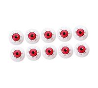 SMASOLO 10pcs Plastic Fake Eyeballs Halloween Decor Red Vein Horror Props for Indoor Outdoor Party Accessories