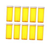 SMASOLO 10pcs Plastic Medication Organizer with Caps Portable Empty Pill Bottles for Travel Supplement Storage Vials with Ample Capacity for Pills and Capsules Lightweight and Versatile