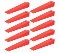 SMASOLO 10Pcs Red Plastic Door Frame Shims for Indoor Installation - Small Stackable Furniture Leveling Wedges for Precise Home Improvement and Window Positioning