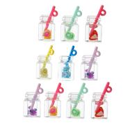 SMASOLO 10Pcs Resin Fruit Tea Jewelry Charms for DIY Earring Necklace Bracelet Key Chain Craft Accessories Skin-friendly Mini Pendants for Creative Making