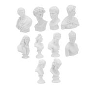 SMASOLO 10Pcs Resin Sketch Bust Sculpture Miniature Still Life Art Model for Home Decoration Office Adornment Face Ornaments Modern Stylish Resin Craft