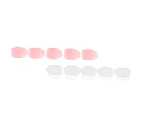 SMASOLO 10Pcs Silicone Lip Brush Covers Protector with Suction Cup Anti-lost Design for Travel and Daily Use Semi-transparent Red and Fits Lip Brush