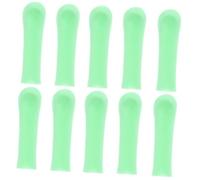 SMASOLO 10pcs Silicone Sleeve Ear Spoon Scoop Ear Wax Spoon Sleeves Remover Wax Remover Tips Covers Removal Tool Removing of Cleaning Green Silica Gel