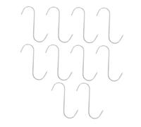 SMASOLO 10pcs Stainless Steel Beef Hook Hangers Butchering Hook Beef Hanging Holder S Shape Hanger Silver